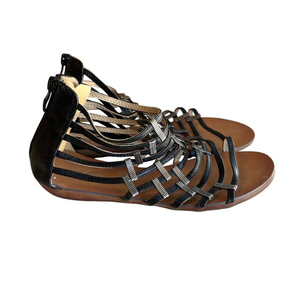 Strappy Gladiator Sandals With Zipper Closure By Forever Women's Size 6.5 - Picture 1 of 6